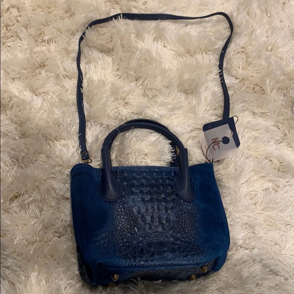 Blue Patterned Massimo Castelli Bag - image 4
